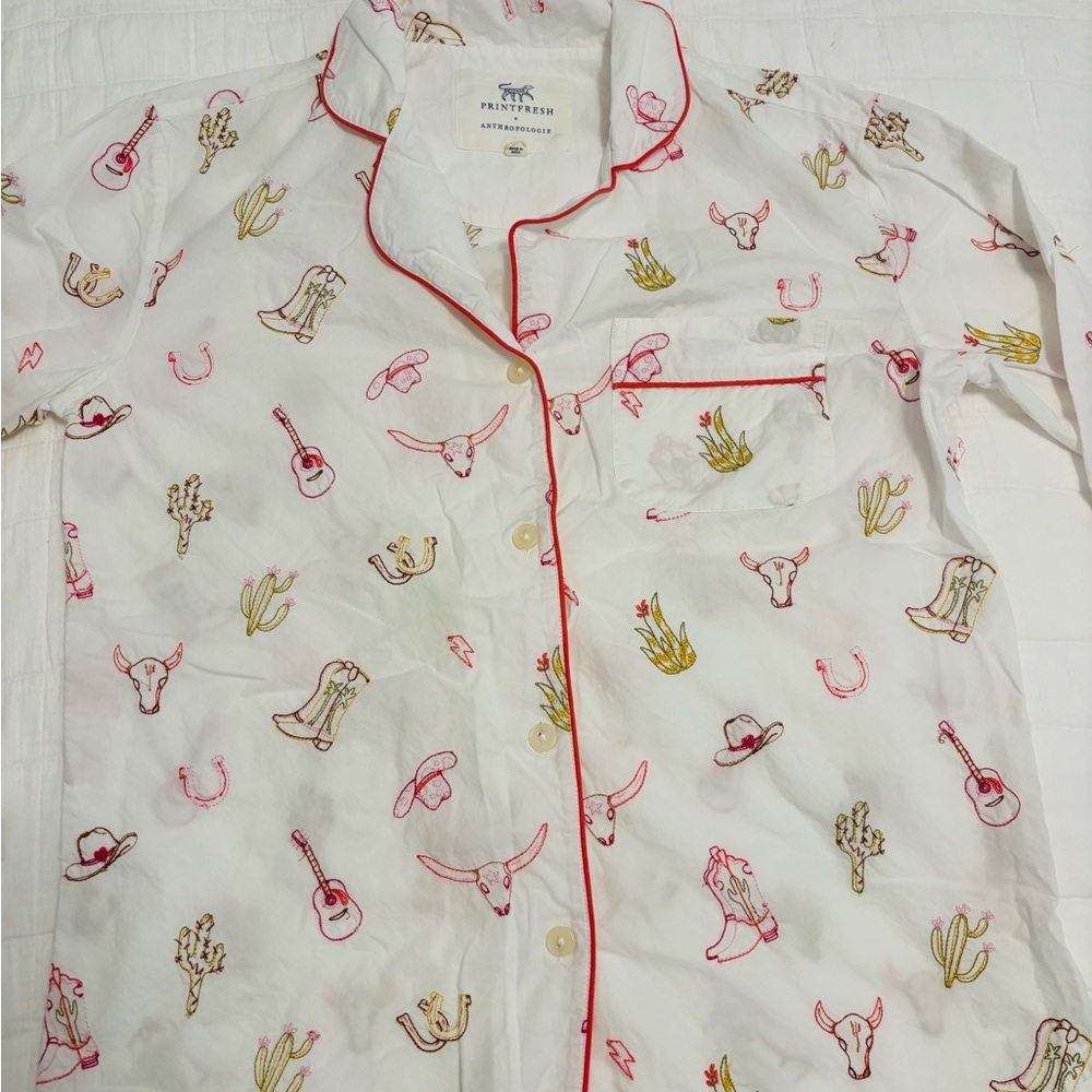 Anthropologie x Printfresh Western Pajama Set - Picture 4 of 11